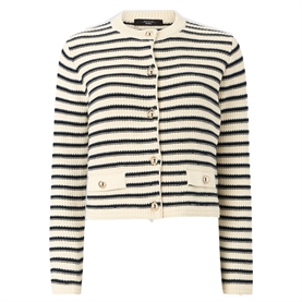 Weekend Max Mara WKDVODKA Cardigan, Navy Stripe